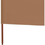  Vjetrobran s 5 panela od tkanine 600 x 120 cm smeđe-sivi | shoptok.hr