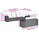  7-dijelni set vrtnih sofa svjetlosivi od poliratana | shoptok.hr