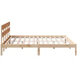  Krevetna konstrukcija Smeđa 200 x 200 cm Čvrsto borovo drvo | shoptok.hr