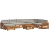  Set vanjskih sofa 9 kom. Prirodna i svijetlo siva | shoptok.hr