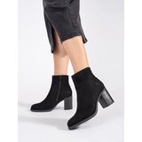 Shelvt Black suede classic women's ankle boots | Eponuda.ba