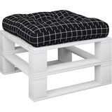  Jastuk za palete crni karirani 58x58x10 cm od tkanine Oxford | shoptok.hr