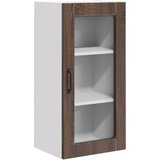 Zidni stakleni ormarić Lucca 2 pcs Smeđi hrast 40 x 31 x 80 cm | shoptok.hr