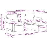SOFA Kavč Črna Splošne dimenzije: 215 x 138 x 80 cm (Š x G x V), (5000143867) | Shoptok.si