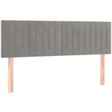  Krevet box spring s madracem LED svjetlosivi 140x200 cm baršun | shoptok.hr