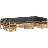  Set vanjskih sofa 8 kom. Bijela i Antracit Poliester | shoptok.hr