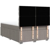  Krevet s oprugama i madracem smeđesivi 140 x 190 cm od tkanine | shoptok.hr