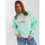 Fashion Hunters Mint women's hooded sweatshirt with inscription