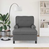 Ležaljka s jastukom Tamno siva 91 x 157 x 91 cm tkanina | shoptok.hr