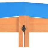 vidaXL Peskovnik z nastavljivo streho les jelke 115x115x115 cm | Shoptok.si