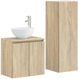  Set namještaja za kupaonicu 2 kom. Hrast sonoma Smeđa 33 x 34,5 x 100 cm | shoptok.hr