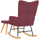  Stolica za ljuljanje s osloncem za noge boja vina od tkanine | shoptok.hr