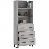  Visoka komoda siva sonome 69,5x34x180 cm od konstruiranog drva | shoptok.hr