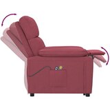  Električni masažni naslonjač od tkanine crvena boja vina | shoptok.hr