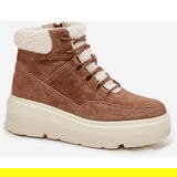 VINCEZA Suede Women's Snow Boots with Fur on Platform | shoptok.hr
