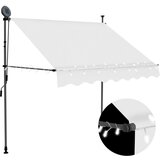 vidaXL Ročno zložljiva tenda z LED lučmi 150 cm krem Cene