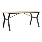  Blagovaonski stol Y-oblika 180x90x75 cm od borovine i čelik | shoptok.hr