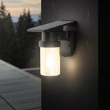  LED Sol zidna lampa LED/3,7V 2700/3200/5000K IP54 1800 mAh crna/dimno bež + daljinski upravljač | Eponuda.com