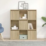 Regal za knjige boja hrasta 89x24x101,5cm od konstruiranog drva | Shoptok.si