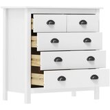  Komoda Hill bijela 79 x 40 x 80 cm od masivne borovine | shoptok.hr