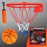 Magic Toys Set s kovinskim košarkarskim obročem premera 22 cm s pisano mrežo, žogo in tlačilko Cene