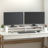  Stalak za monitor bijeli 100x27x15 cm od masivne borovine | shoptok.hr