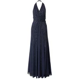 LACE & BEADS Večernja haljina 'Monica' mornarsko plava / crna / srebro