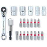Einhell XS-Case 21-del set alata I bitova, 1/4" 25mm bit, nas.ključ. I ručica - (49118683) | ePonuda.com
