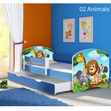 ACMA Dječji krevet s motivom, bočna plava + ladica 160x80 cm - 02 Animals | shoptok.hr