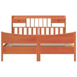 Posteljni okvir brez vzmetnice vošč. rjav 180x200 cm borovina, (21609578) | Shoptok.si