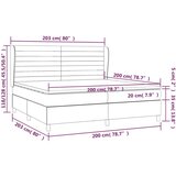  S oprugama i madracem krem 200 x 200 cm od tkanine | shoptok.hr