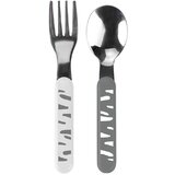 BabyOno set žlica i vilica od čelika, siva | shoptok.hr