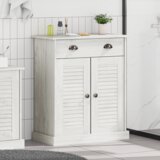 vidaXL Kupaonski ormar Bijela 68 x 34 x 80 cm Masivna borovina u
