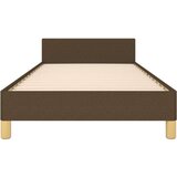  Posteljni okvir z vzglavjem temno rjav 90x190 cm blago, (20906226) | Shoptok.si