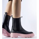 Gemre Black ankle boots on a pink sole Georgette | Shoptok.si