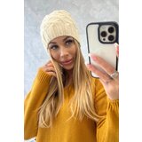 Kesi Cap with fleece Agnieszka K239 ecru | Shoptok.si