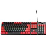 INF Žična mehanska tipkovnica mavrična osvetlitev modro stikalo 104 tipke Black/Red, (5000128713) Cene