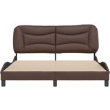  Okvir za krevet s uzglavljem smeđi 160x200 cm od umjetne kože | shoptok.hr