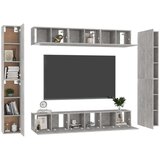  Komplet TV omaric 10-delni betonsko siva iverna plošča, (20913973) | Shoptok.si