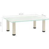 vidaXL TV stojalo mlečno 40x35x17 cm kaljeno steklo, (20912754) | Shoptok.si