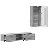  Set TV komoda s ladicama Zidne Siva Sonoma Konstruirano drvo | shoptok.hr