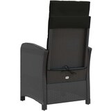  3-dijelni bistro set s jastucima crni od poliratana - Crna 1 | shoptok.hr