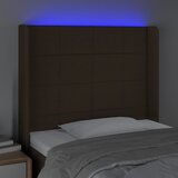  LED uzglavlje tamnosmeđe 83x16x118/128 cm od tkanine | shoptok.hr
