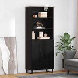vidaXL Highboard Zidne s ladicama 2 pcs Crni hrast Konstruirano drvo | shoptok.hr