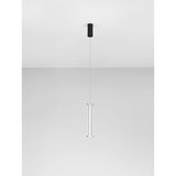 Nova Luce Mat crna/u mat srebrnoj boji metalna LED viseća svjetiljka s mogućnosti zatamnjivanja sa sjenilom od akrilnog stakla ø 6 cm Pheme – | shoptok.hr