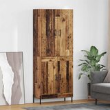 vidaXL Visok predalnik Star les 69,5 x 34 x 180 cm Konstruiran les | Shoptok.si