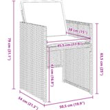 vidaXL 5-delna vrtna jedilna garnitura z blazinami siva poli ratan | Shoptok.si