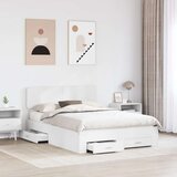  Konstrukcija postelje Bela 140 x 200 cm Konstruiran les, (5000102824) | Shoptok.si