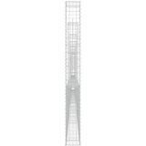 vidaXL Gabionska košara U-oblika s 8 stupova 860x20x200 cm željezna | shoptok.hr