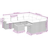  9-dijelni set vrtnih sofa s jastucima crni od poliratana | shoptok.hr